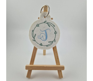 2€ ZUSATZTÜRCHEN 16. Dezember - Stickserie - ITH Anhänger Blumenrahmen Monogram